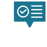 A hand holding an icon with a checklist and checkmark.